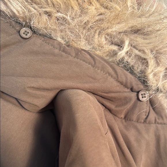 Miss Selfridge Brown Utility Jacket with Hood and removable fur collar - Picture 8 of 8